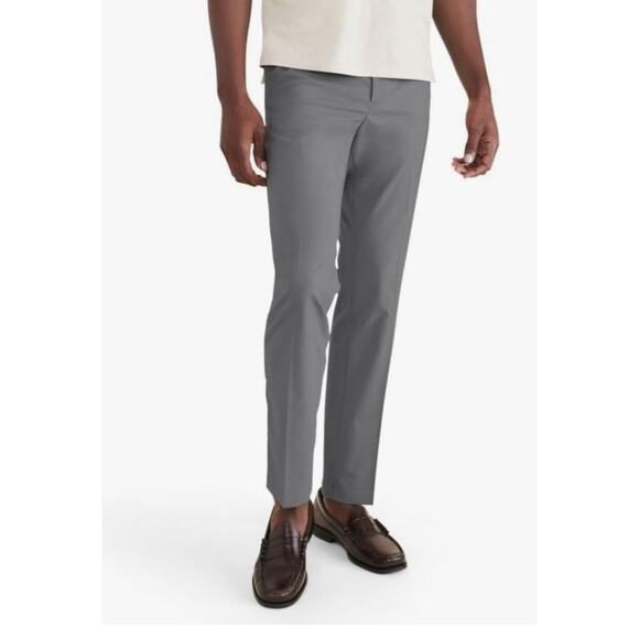 Dockers Men's Signature Go Slim Fit Khaki Smart 360 Tech Pants, Grey, 38 - Picture 1 of 5
